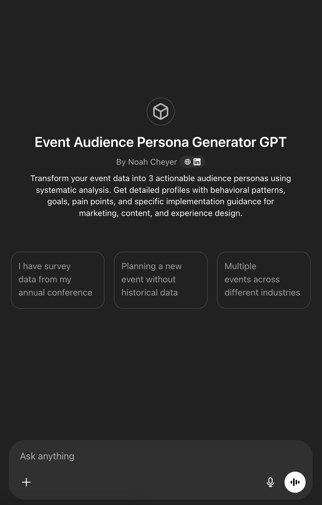 Event Audience Persona Generator