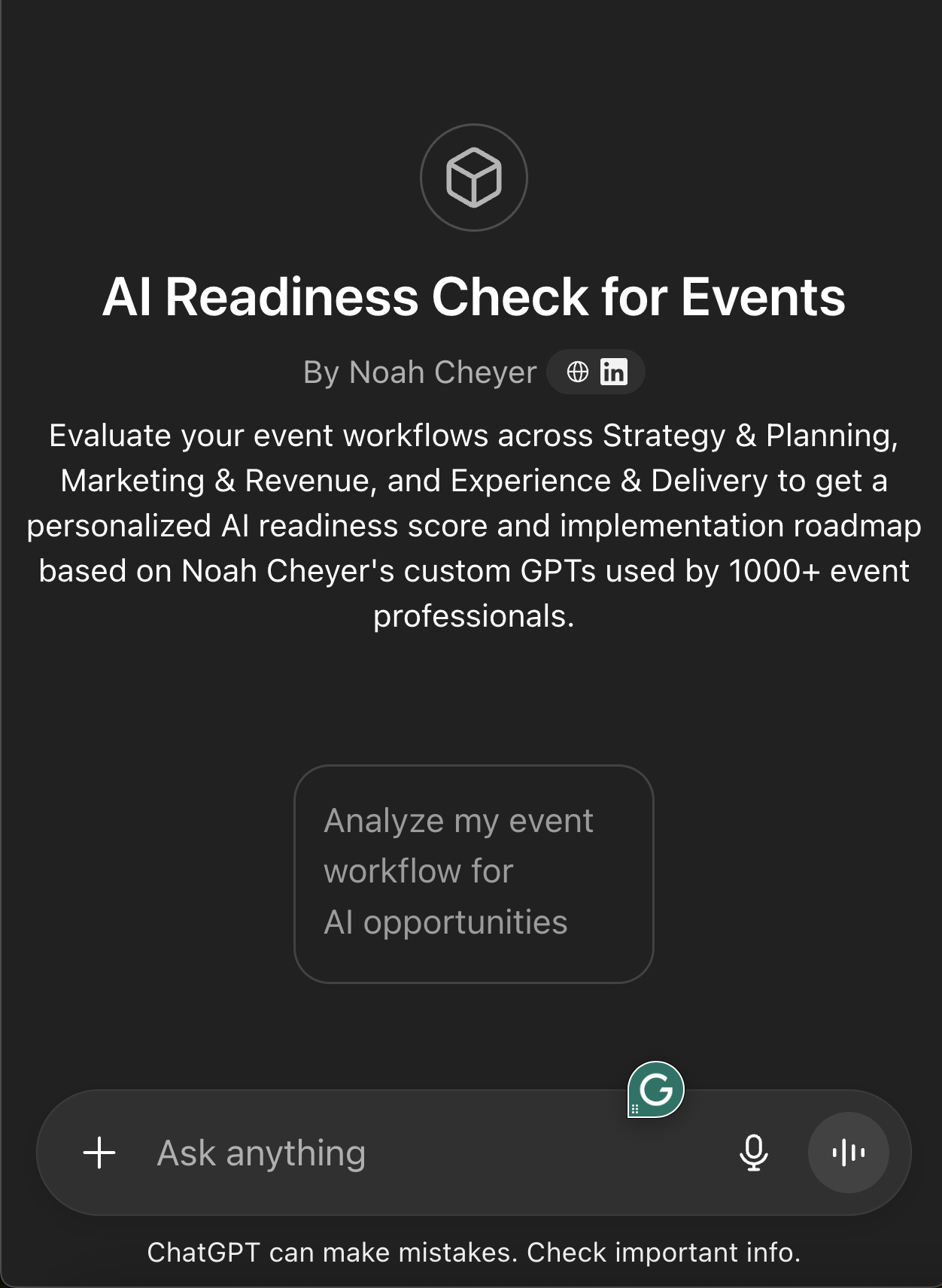 AI Readiness Check for Events