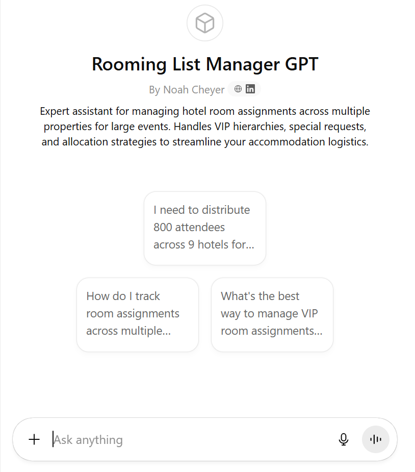 Rooming List Manager GPT