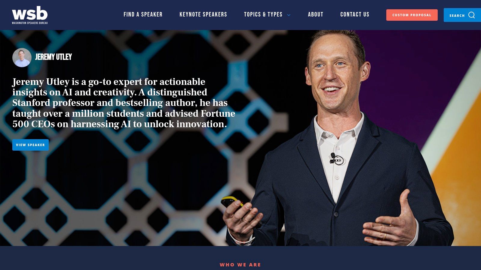 A premier speaker bureau for conference keynote bookings