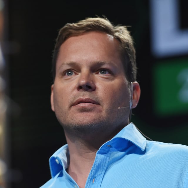 Dag Kittlaus, co-founder and CEO of Siri, speaking on stage at TechCrunch Disrupt in 2016